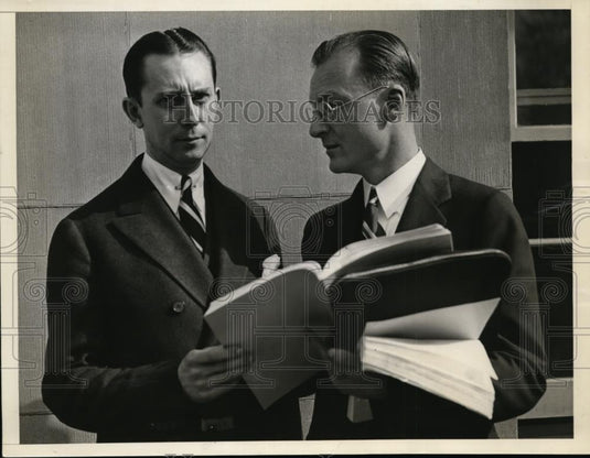 1935 Press Photo James Walter Carter of Carter Coal & counsel William D. Whitney - Historic Images