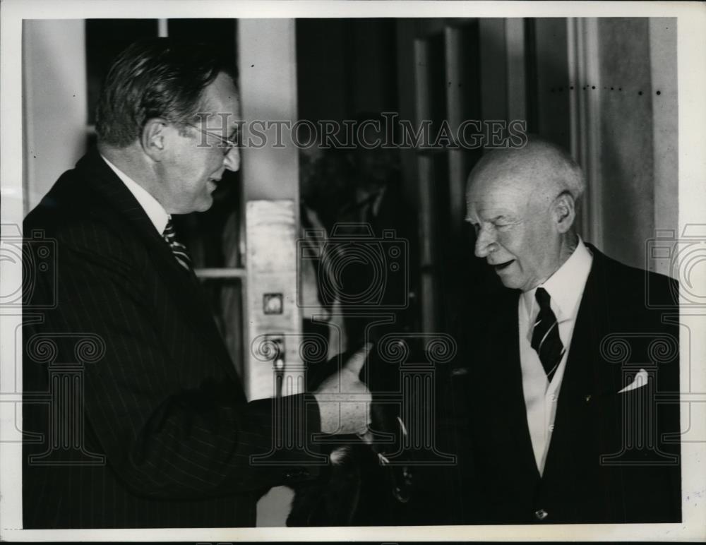 1939 Press Photo Lord Lothian British Amb to U.S hand shake to George Summerlin - Historic Images