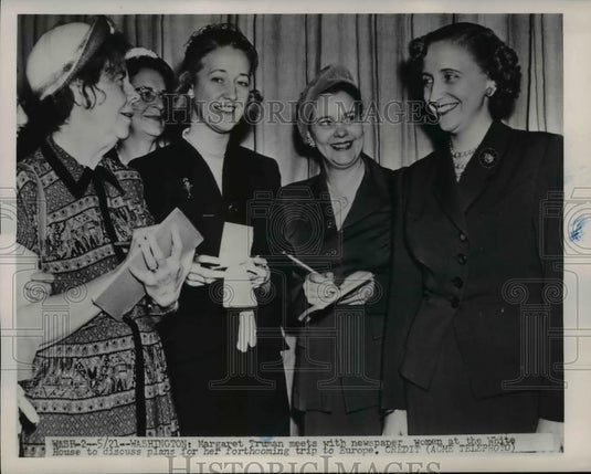 1951 Press Photo Margaret Truman daughter of President Truman at White House - Historic Images