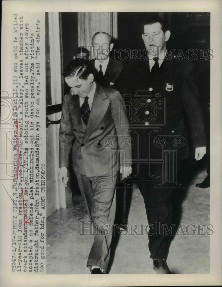 1949 Press Photo Frederick Walter Smigelski says he killed John Preston Jr - Historic Images