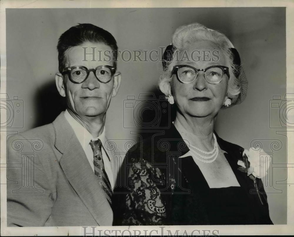 1954 Press Photo Mr &amp; Mrs.Ralph Steetle celebrated Golden Wedding Anniversary. - Historic Images