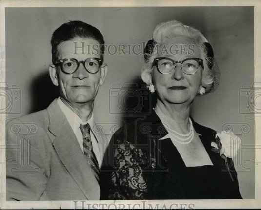 1954 Press Photo Mr & Mrs.Ralph Steetle celebrated Golden Wedding Anniversary. - Historic Images