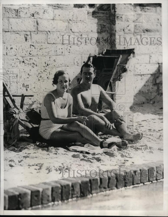 1932 Press Photo Mr and Mrs Eugene Hawke of Toronto in Belmont Hotel in Florida - Historic Images