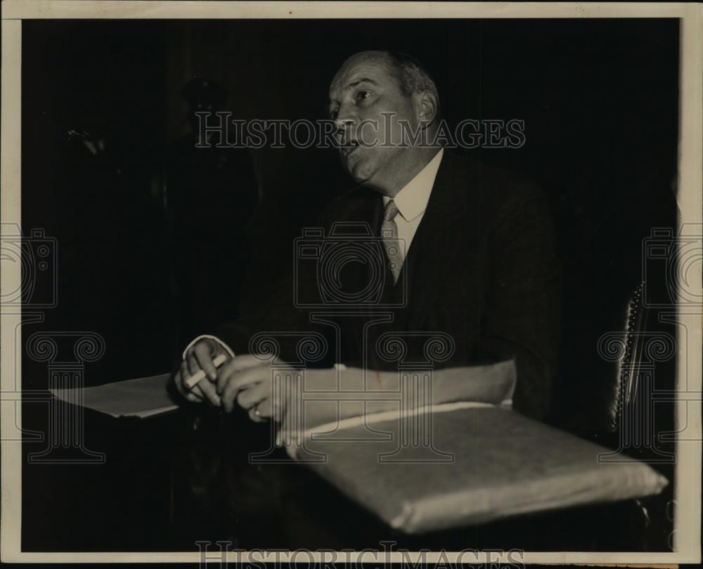 1934 Press Photo D.M.Sheaffer of Transcontinental Air Transport Inc testified - Historic Images