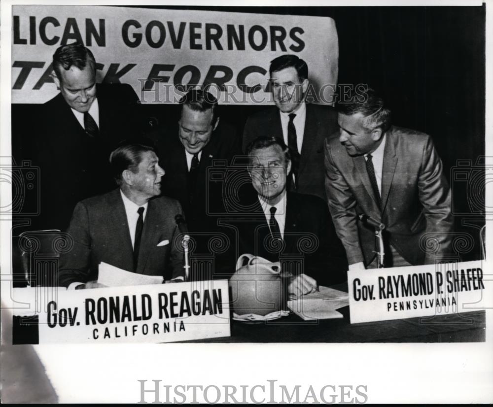 1968 Press Photo CA Governor Ronald Reagan & PA Governor Ray Shafer - nee86595 - Historic Images