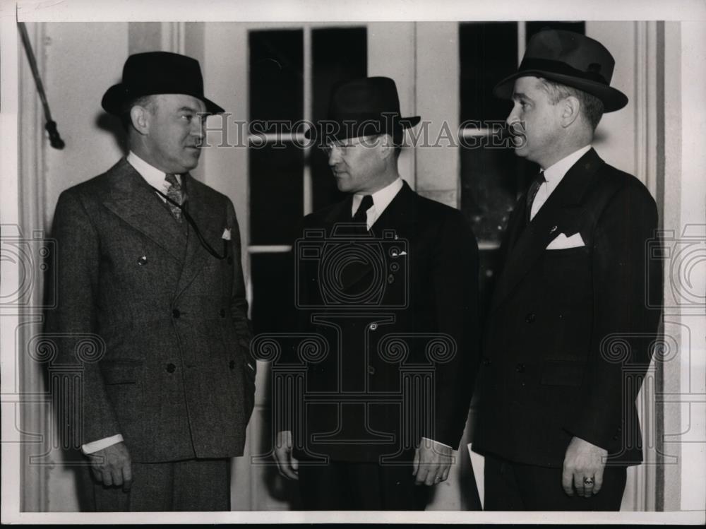 1938 Press Photo Secretary of War Harry Woodring, American Legion Cmdr Dougherty - Historic Images