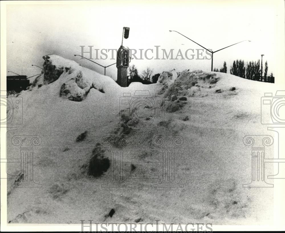 1980 Press Photo The Shoreway scene during winter - cva83299 - Historic Images