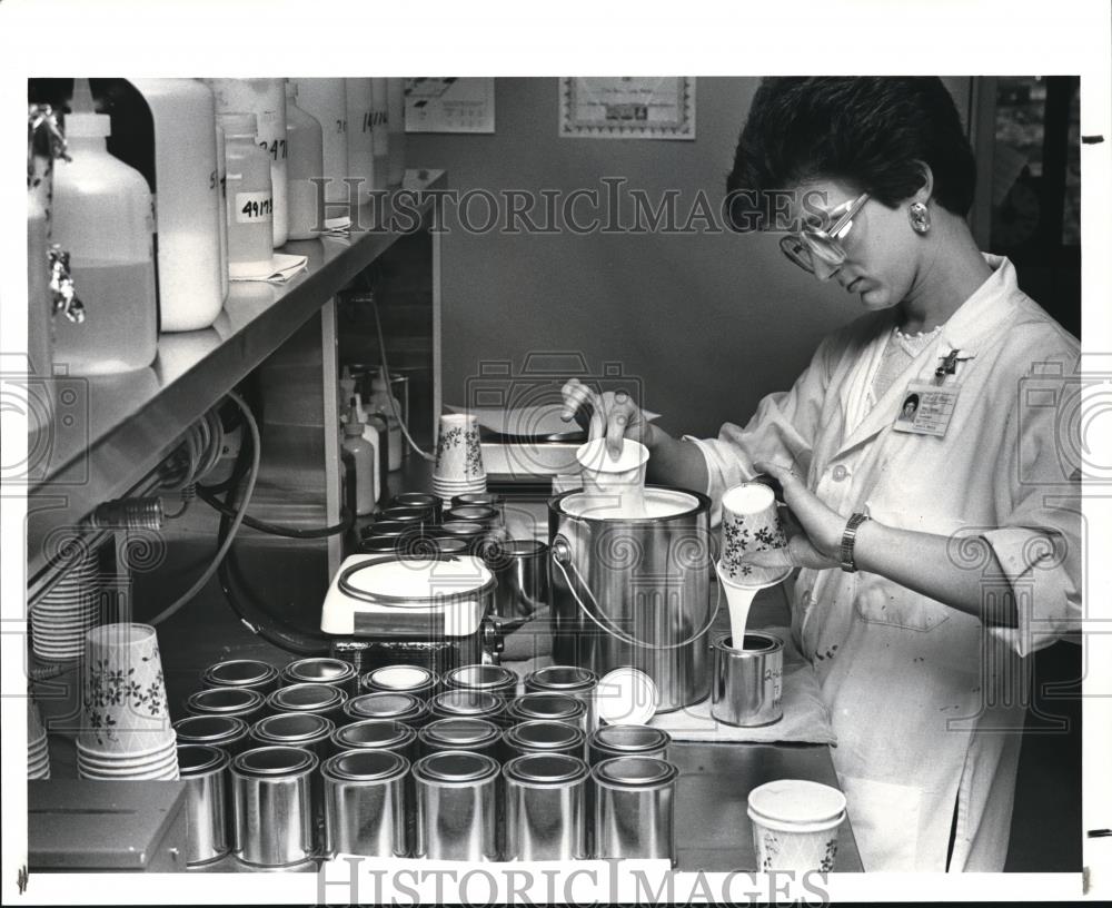 1987 Press Photo  Lisa Sekerek at Sherwin-Williams Company - cva76607 - Historic Images