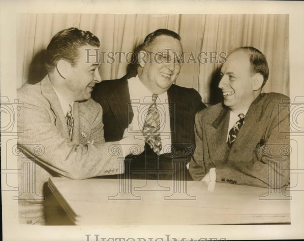 1948 Press Photo Ted Gamble, Clarence Brown &amp; Herbert Brownell Jr - nee87915 - Historic Images