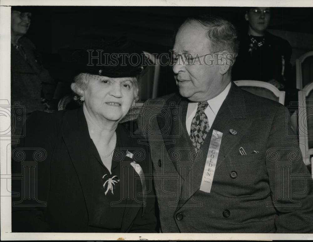 1940 Press Photo Chicago Judge Joseph Sabath &amp; wife 52nd anniversary - nee87938 - Historic Images