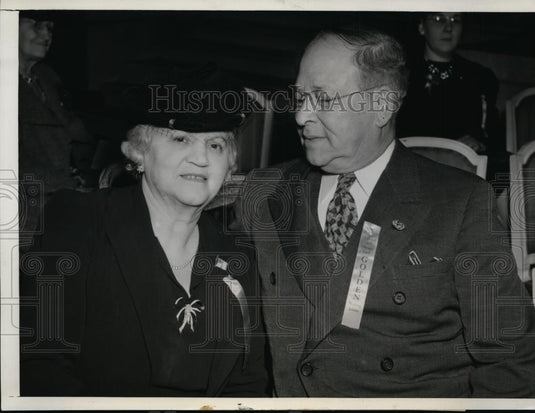 1940 Press Photo Chicago Judge Joseph Sabath & wife 52nd anniversary - nee87938 - Historic Images