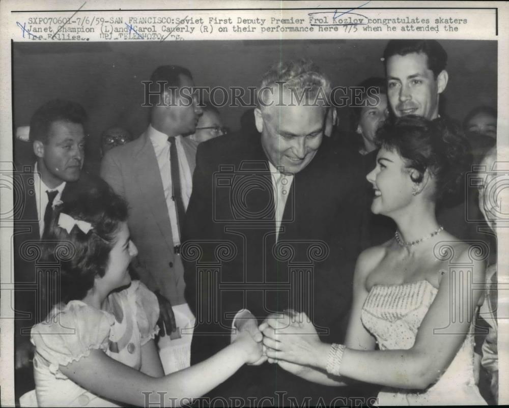 1959 Press Photo Soviet 1stDeputy Premier Frol Kozlov in San Francisco - Historic Images