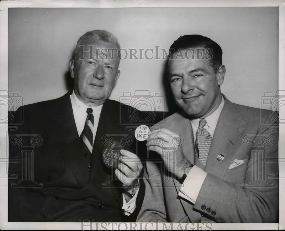 1951 Press Photo Senator Henry Cabot Lodge& Senator James H Duff in DC - Historic Images