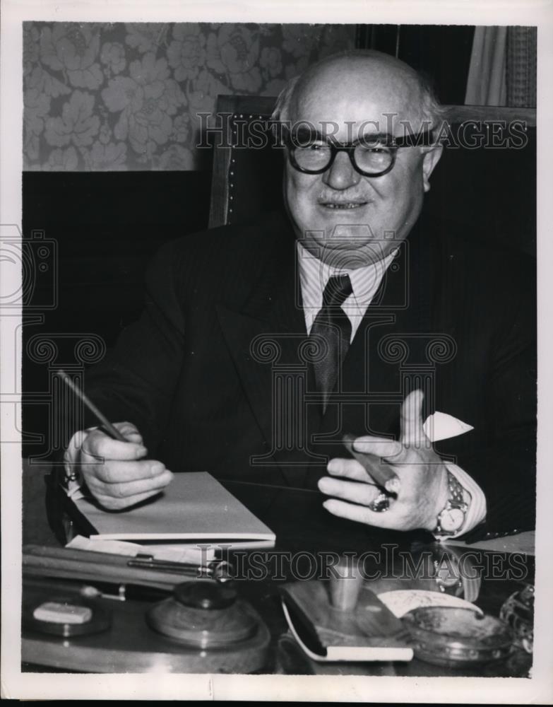 1952 Press Photo Johannes Hoffman as Saar rejects ties with Germany - nee87772 - Historic Images