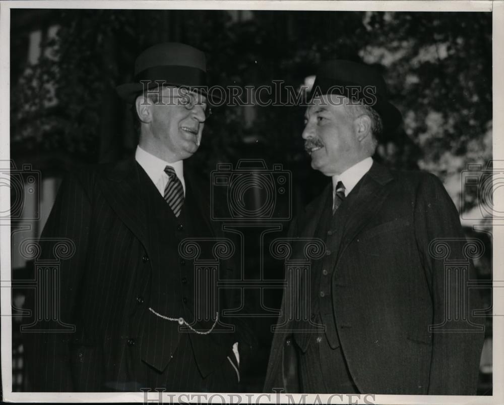 1940 Press Photo Lord Lothian Brtish Ambassador to U.S and Amb De Saint Quetin - Historic Images