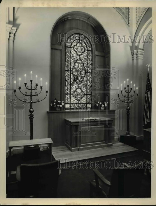 1955 Press Photo New room in US Capitol for prayer & meditation for Senate - Historic Images