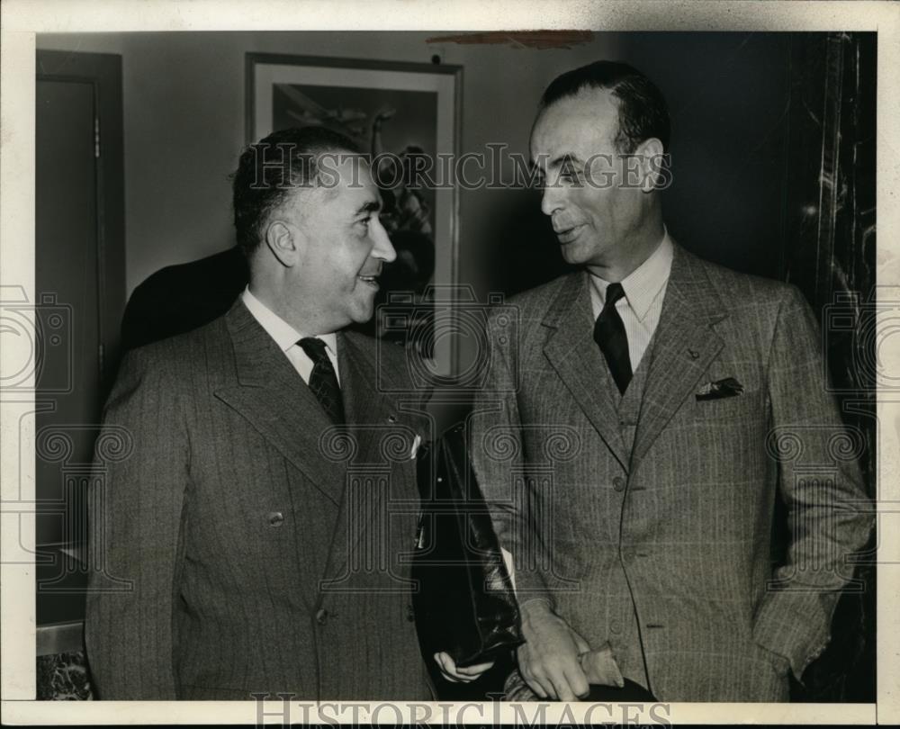 1941 Press Photo Manuel Dianchi and Dr. Miguel Ansel Carcano, Argentine Amb - Historic Images