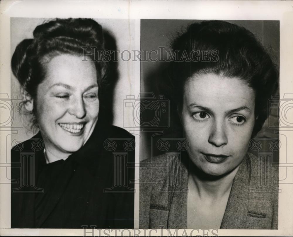 1949 Press Photo Mrs Jean Murray, Mrs Betty Macgruder witness tampering - Historic Images