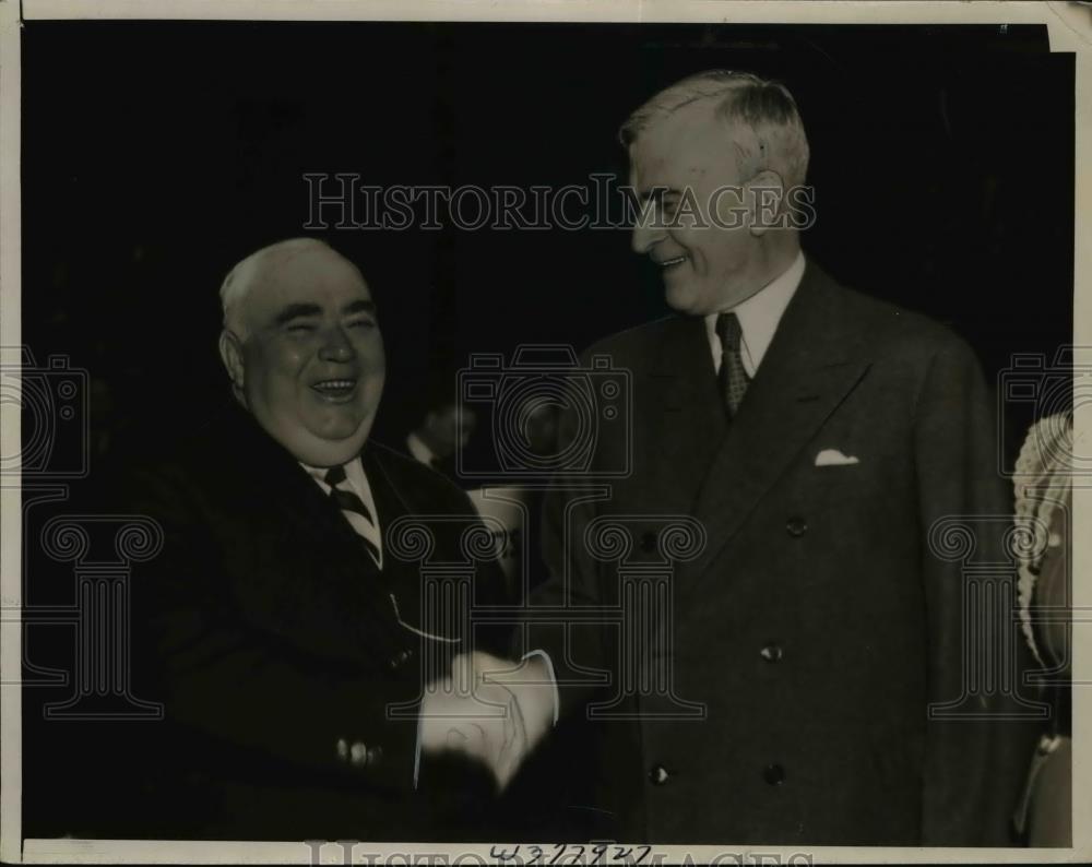 1937 Press Photo Governors Harry Nice of MD &amp; George Perry of Virginia - Historic Images