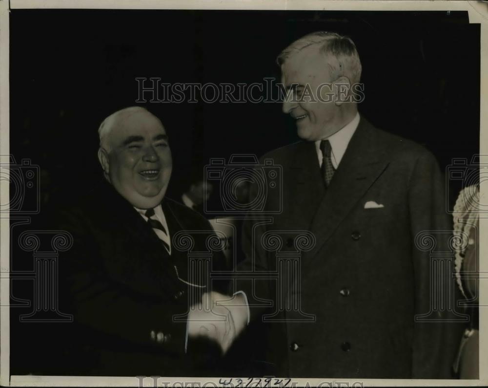 1937 Press Photo Governors Harry Nice of MD & George Perry of Virginia - Historic Images