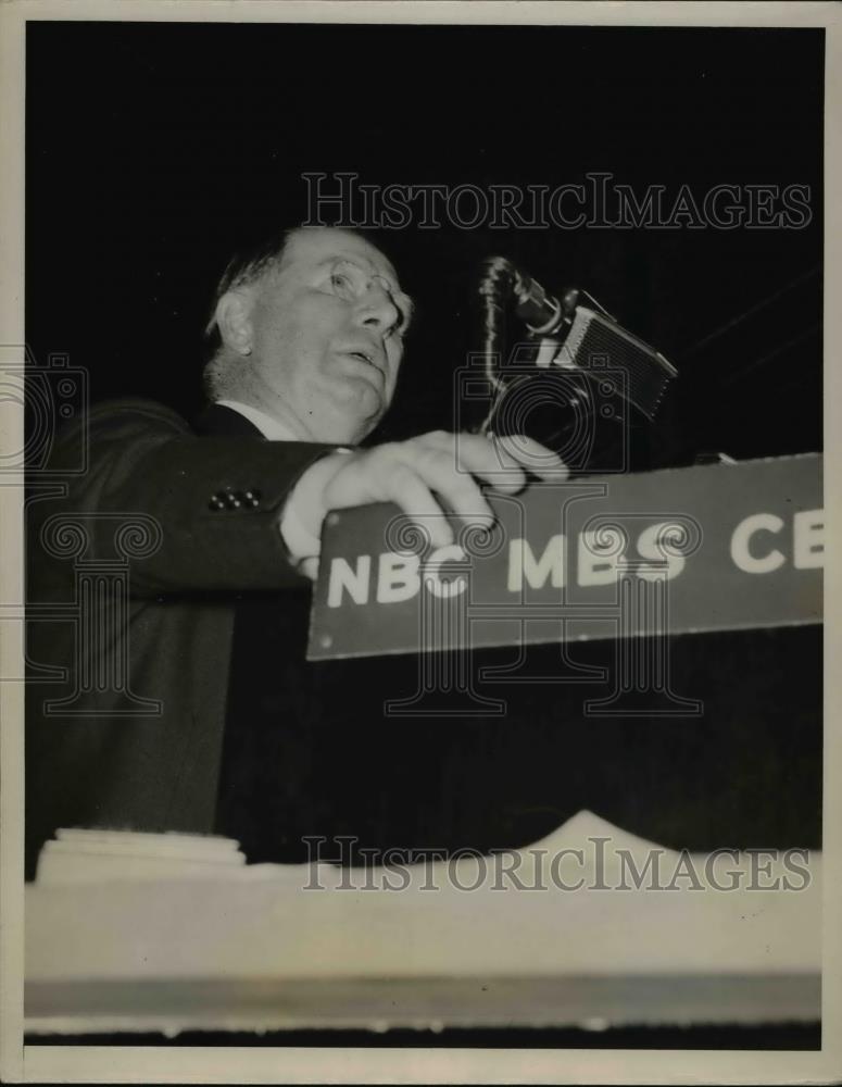 1936 Press Photo Col. Frank Knox speaks at GOP Convention in Chicago. - Historic Images