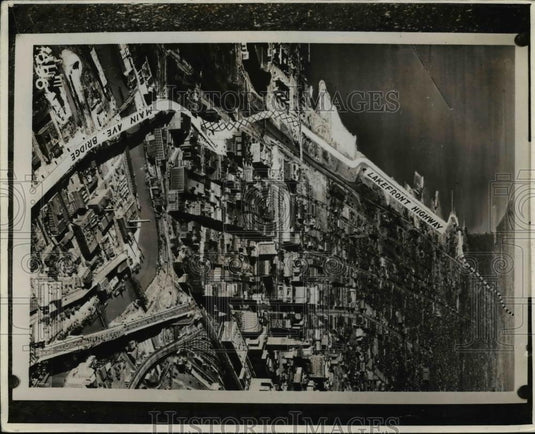 1940 Press Photo Airview of New and Proposed Lakefront Highway  - cva90269 - Historic Images