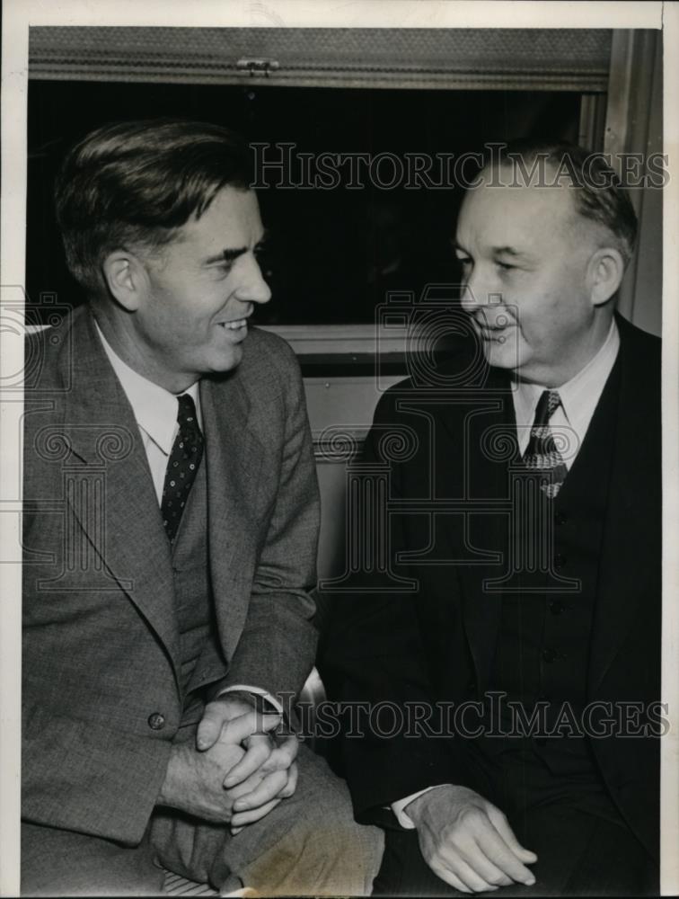 1940 Press Photo Rep Martin Jones of Texas &amp; Henry A Wallace Sec.of Agriculture - Historic Images