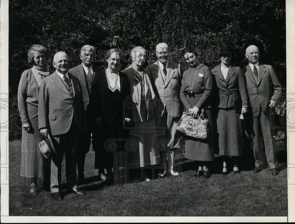 1935 Press Photo Mrs Frank Silloway, Joe Hecht, Mr &amp; Mrs William Butterworth - Historic Images