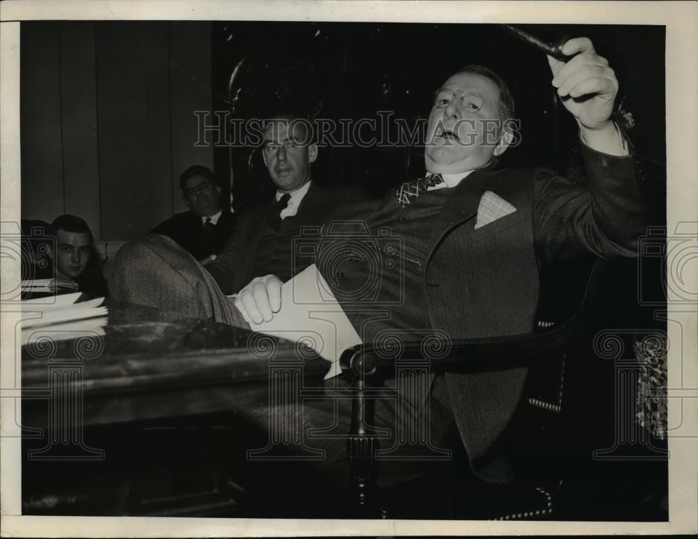 1942 Press Photo Secretary of the Navy Frank Knox at House Naval Affairs Comm. - Historic Images