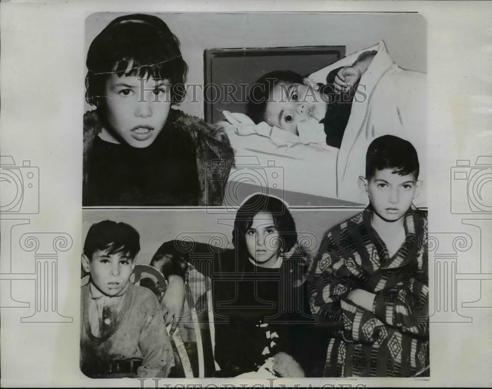 1934 Press Photo Denver Colorado kids poisoned Alby, Nell,Steve, Marvin Lucero - Historic Images