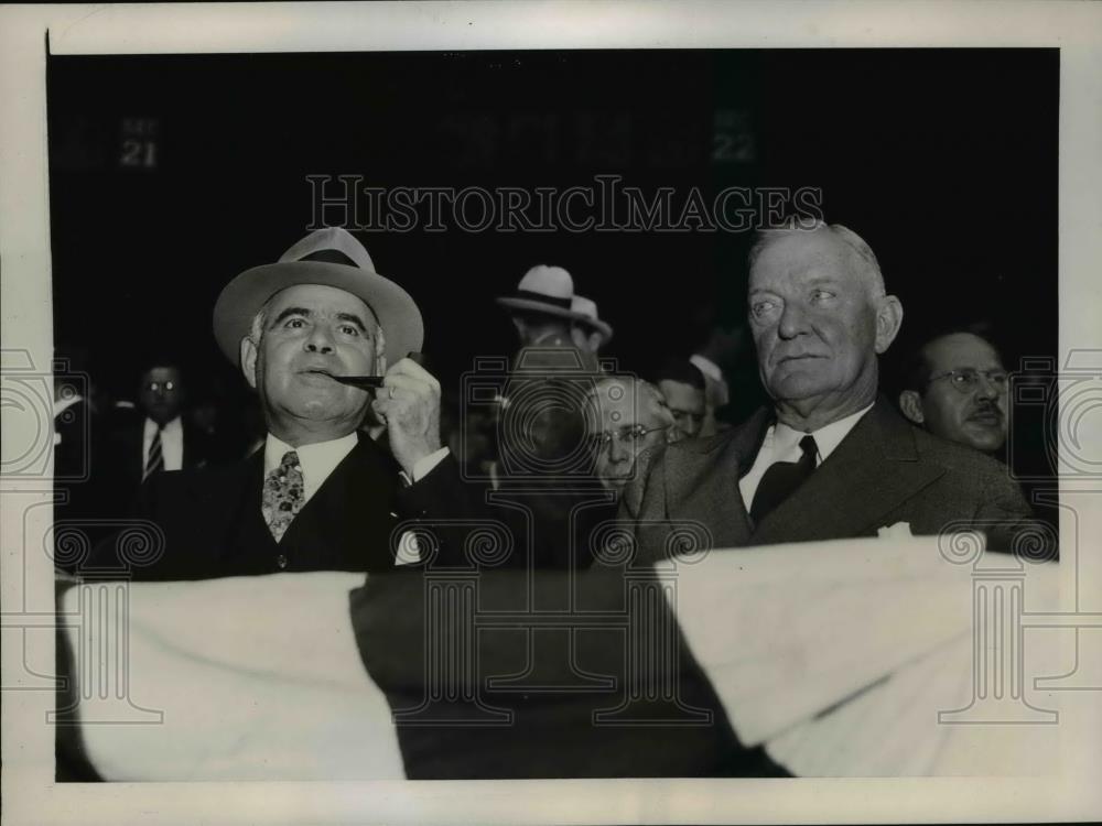 1937 Press Photo NY Governor Herbert Lehman &amp; Edward Mukrooney - nee86347 - Historic Images