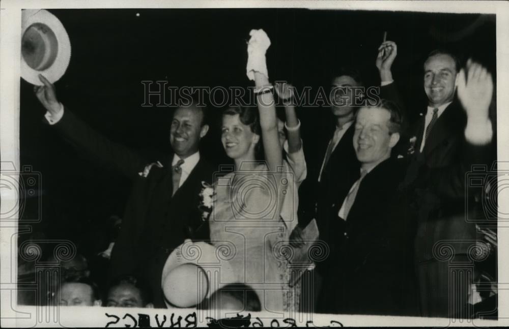 1932 Press Photo Joe Motter, Mrs Curtis Dall daughter of President Roosevelt - Historic Images