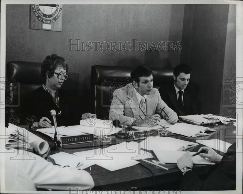 Undated Press Photo Election Board, Jane Sheats, Robert Hughes, Wm.Lulies. - Historic Images