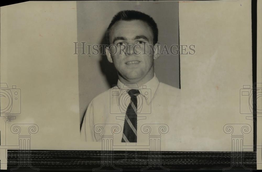 1958 Press Photo Sam Kuczun manager of UPI bureau at Springfield Massachusetts - Historic Images