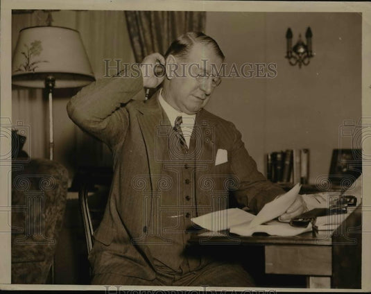 1935 Press Photo Colonel Frank Knox news publisher in Chicago Illinois - Historic Images