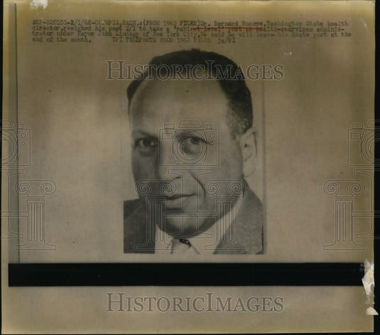 1968 Press Photo Dr Bernard Bucove Washington state health director - nee87119 - Historic Images