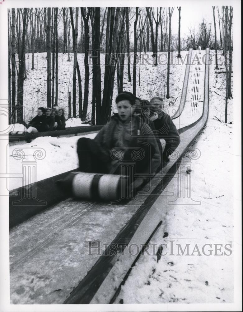 1967 Press Photo Rocky River Reservation- Winter Funland  - cva73174 - Historic Images