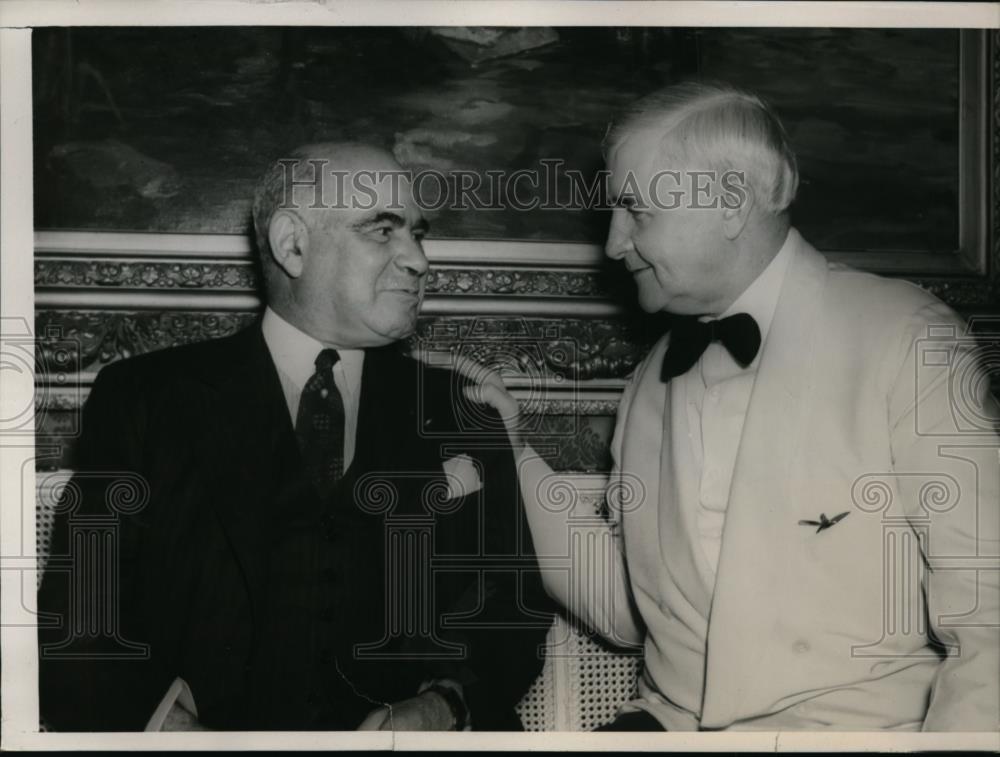1940 Press Photo NY Governor Herbert Lehman & Jesse Jones Federal Loan Admin - Historic Images
