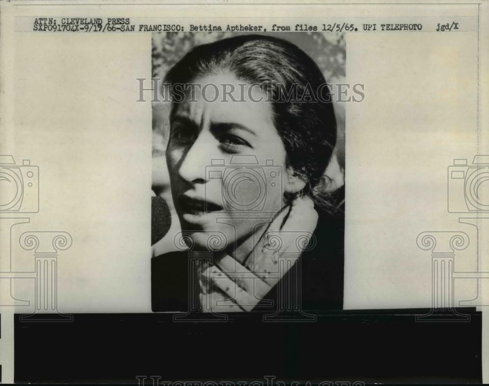 1966 Press Photo Bettina Aptheker American political activist, feminist. - Historic Images