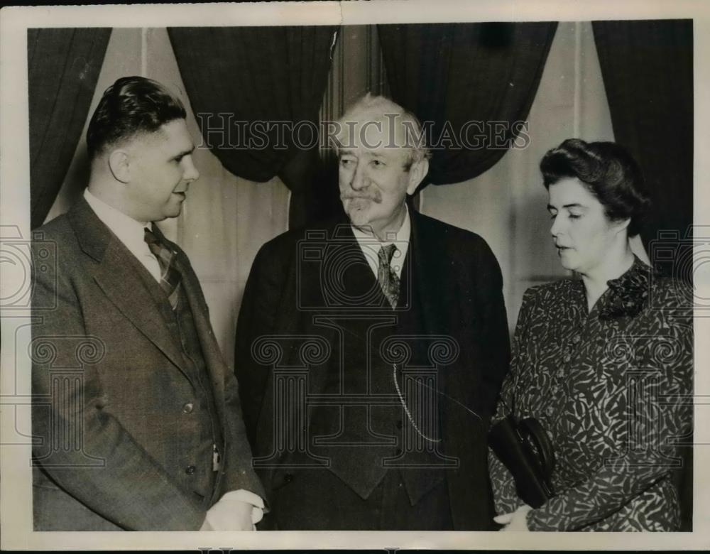 1940 Press Photo Harold B.Lanster, Philip Elting, J.Laning Taylor at GOP Meeting - Historic Images