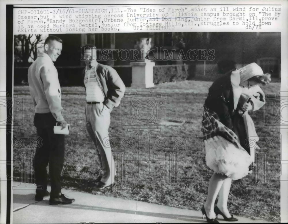 1961 Press Photo University of Illinois, Randy Boggess,Don King &amp; Barb Oettel - Historic Images