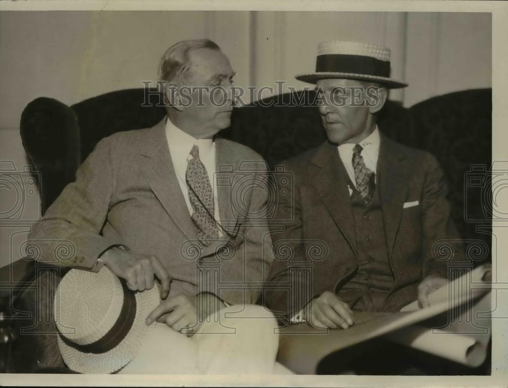 1932 Press Photo Ray Benjamin of CA & Paul Gascoigne Republican Committee - Historic Images