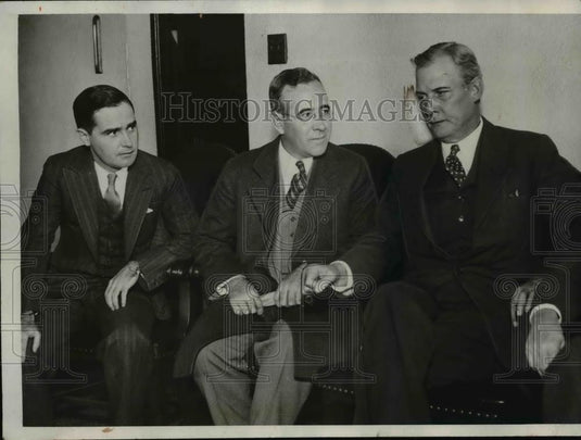 1932 Press Photo John F.O'Keefe,summoned by State Atty.John A.Swanson of Chicago - Historic Images
