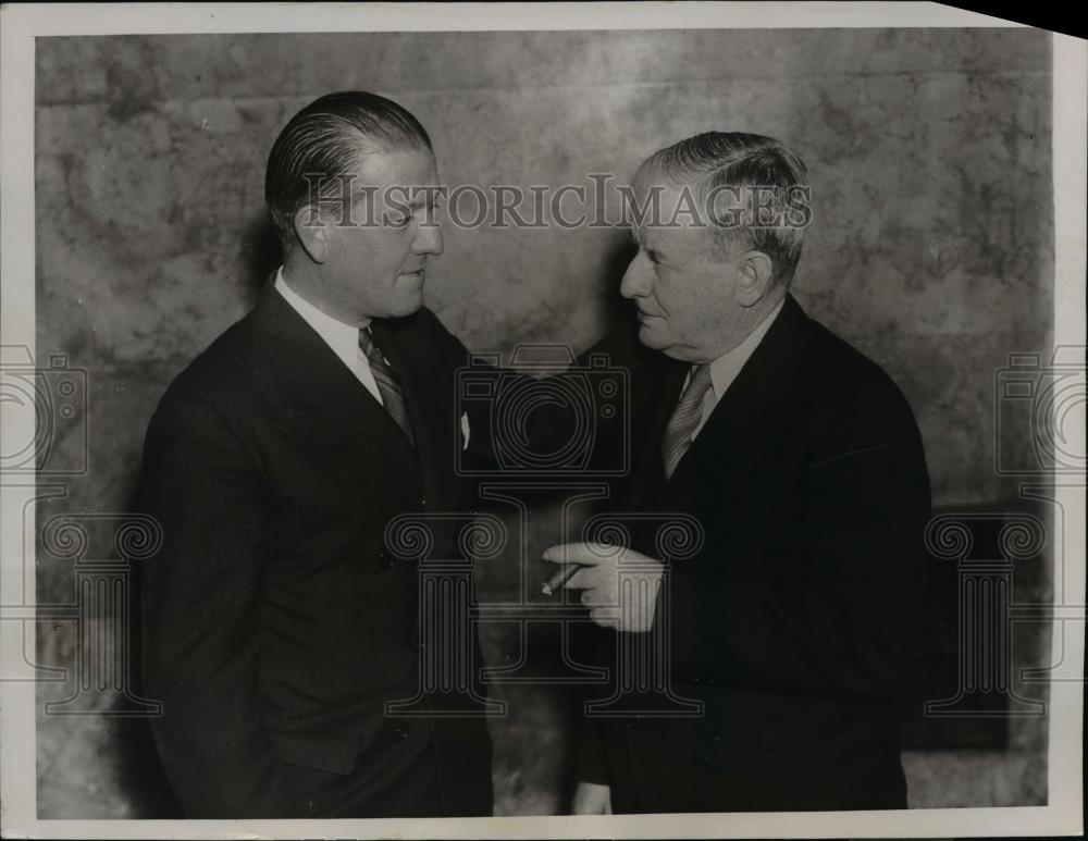 1937 Press Photo William J Collins, William J Donaldson Jr Senate &amp; House press - Historic Images