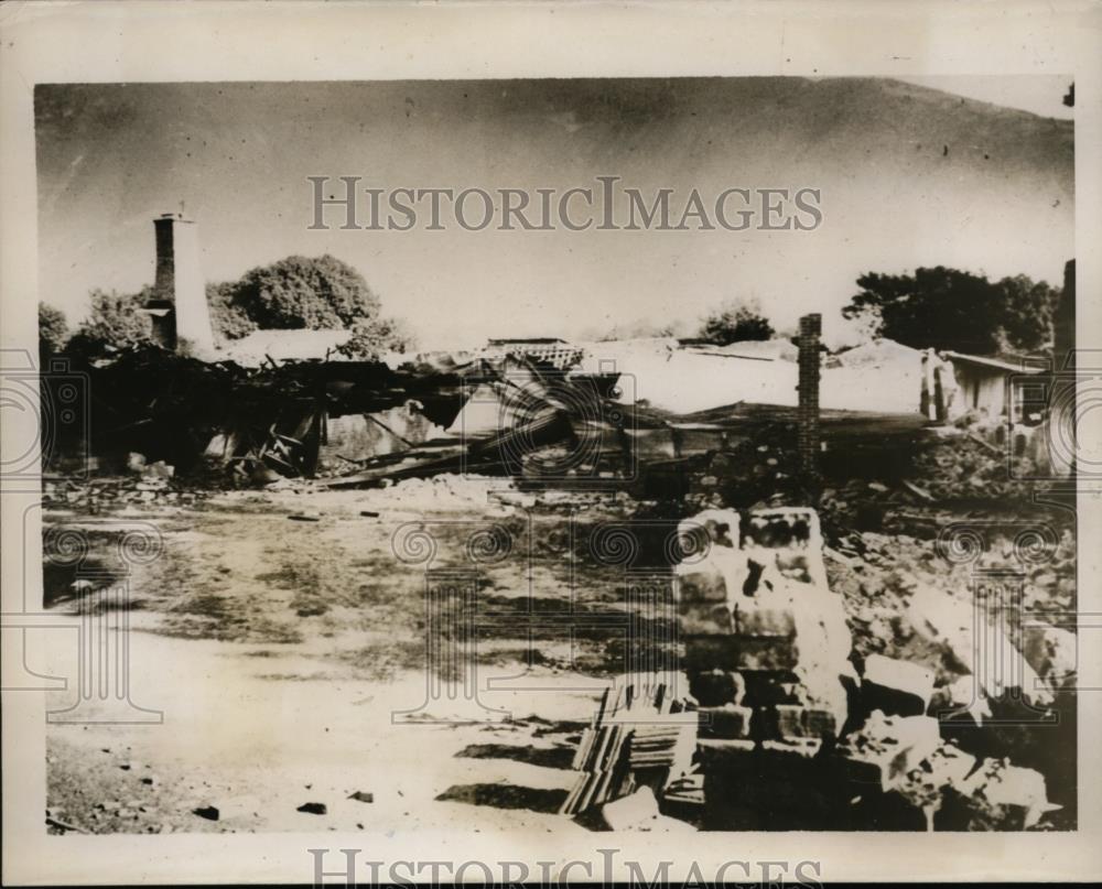 1937 Press Photo Destruction by Earthquake at Mexico City destroying towns - Historic Images