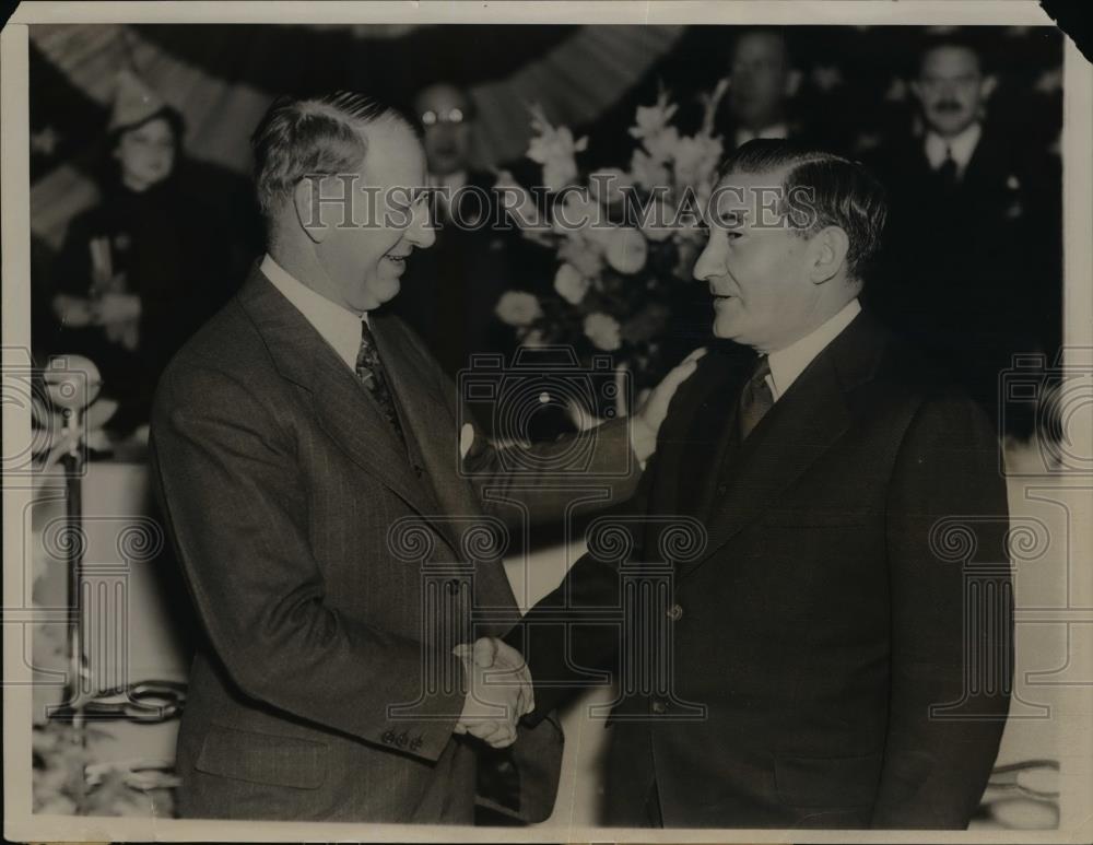 1936 Press Photo Col. Frank Knox speaks at Luncheon at Pomonol County Club - Historic Images