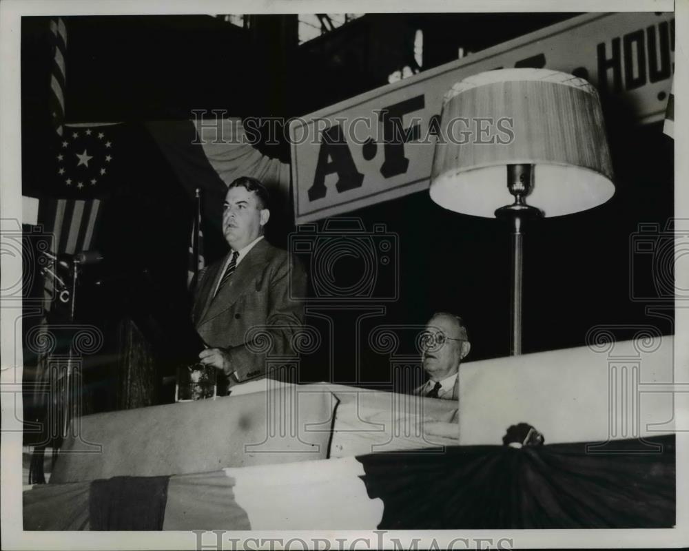 1938 Press Photo LA Governor Richard Leche, AFL president William Green in Texas - Historic Images