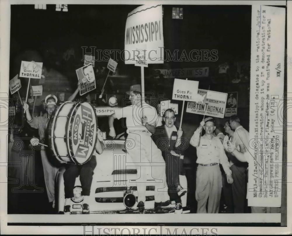 1953 Press Photo Mississippi Delegates to Natl, Junior Chamber of Commerce. - Historic Images