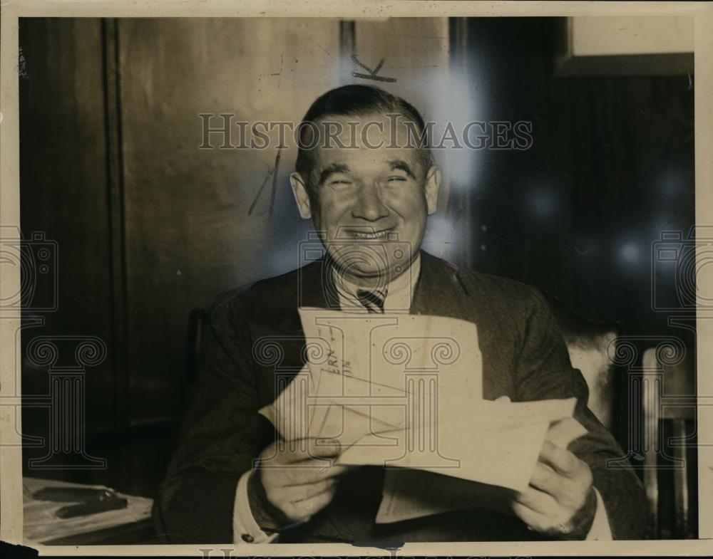 1937 Press Photo Jeremiah Mahoney former Supreme Court Judge NYC Mayor candidate - Historic Images