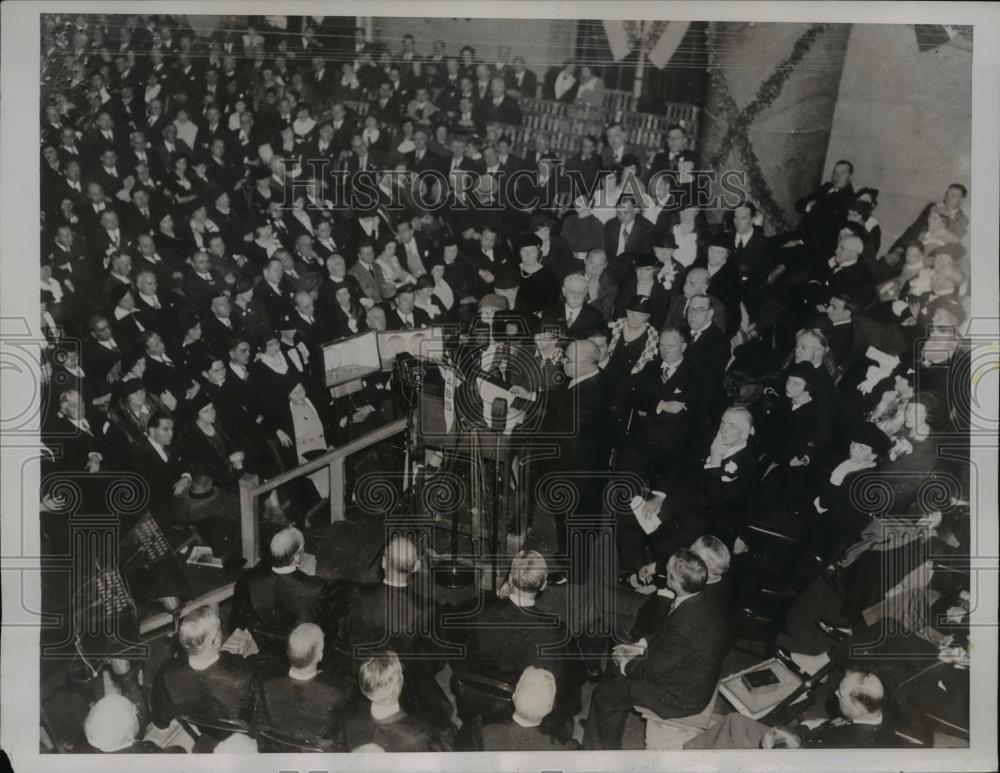 1935 Press Photo Gov.Herbert Lehman Inaugurated for second time as Gov. of N.Y - Historic Images
